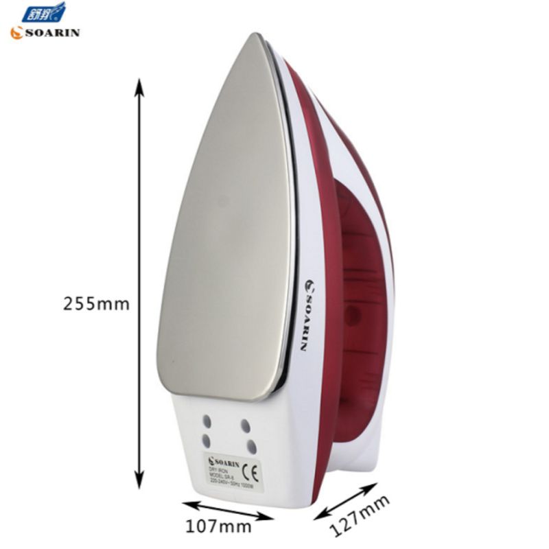 【 Export English 】 SR-8 stainless steel plate heavy-duty dry ironing iron, household temperature-adjustable ironing iron Specification image