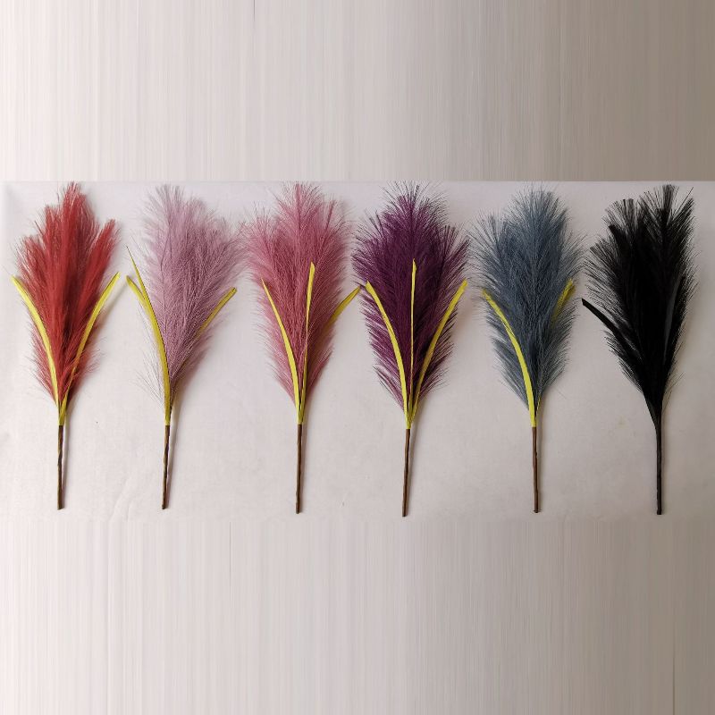 The manufacturer supplies wedding decoration with leafed small reeds, wedding artificial flowers, background wall flower arrangement, artificial reed artificial flowers Item Picture