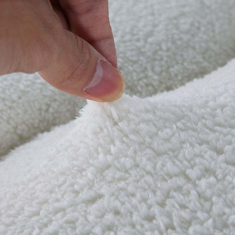 床上用品家纺床单被套四件套新品 羊羔绒床垫 舒适柔软回弹垫子床褥-白色羊羔绒详情图3
