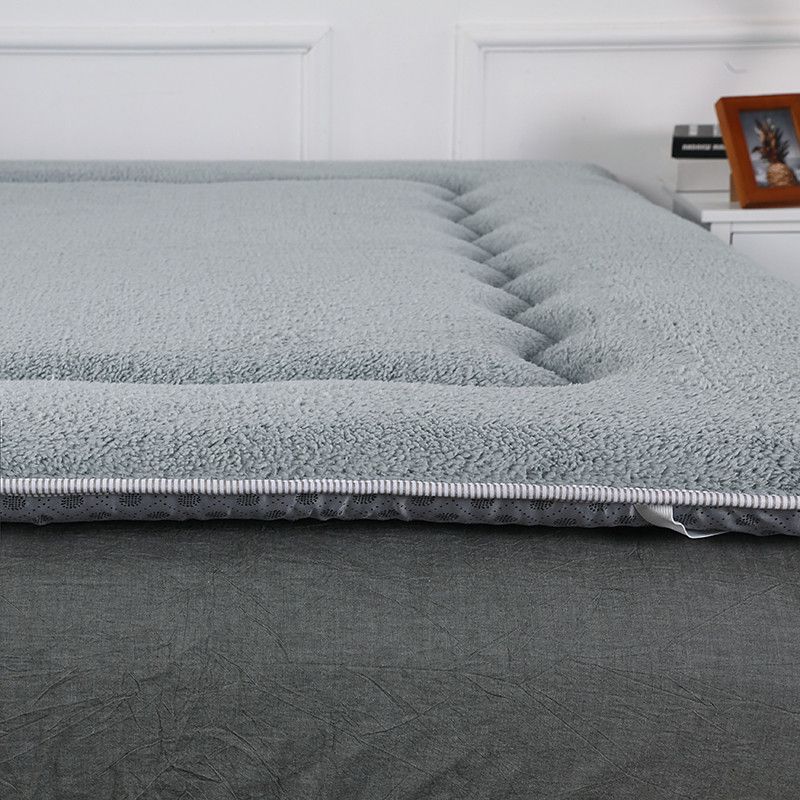 床上用品家纺床单被套四件套新品 羊羔绒床垫 舒适柔软回弹垫子床褥-白色羊羔绒详情图4