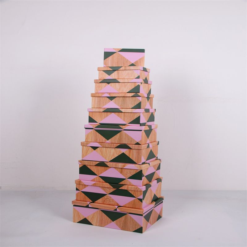 三角形十件套礼品盒长方形天地盖包装盒生日礼物盒图