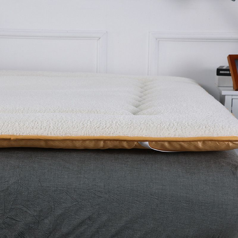 床上用品家纺床单被套四件套新品 羊羔绒床垫 舒适柔软回弹垫子床褥-白色羊羔绒详情图5