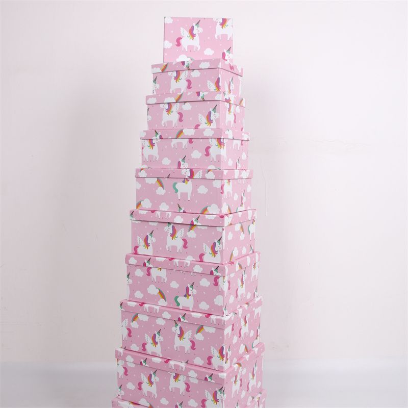 白马十件套礼品盒长方形天地盖包装盒生日礼物盒图