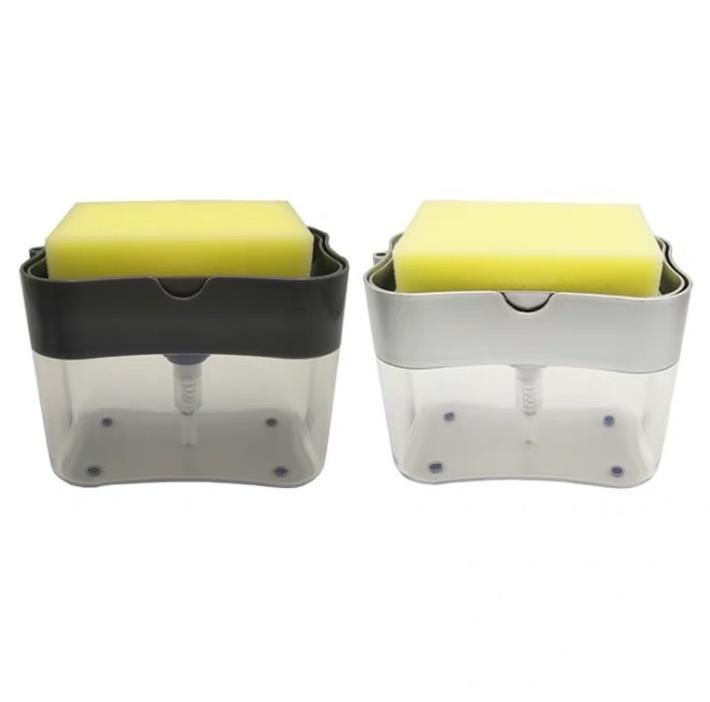 Press-type automatic liquid dispensing box scouring pad dishwashing brush Item Picture