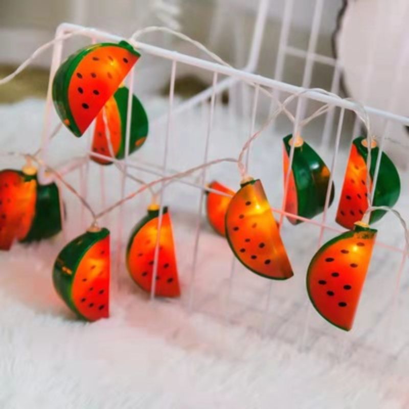led小西瓜装饰彩灯串女生仙女房间氛围灯宿舍背景拍照布置彩灯详情图2