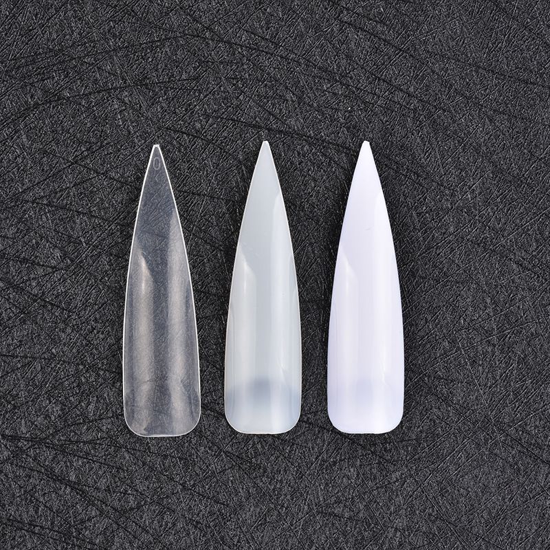 水晶延长甲片/光疗甲片/甲片白底实物图