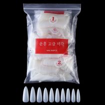 Nail Tip Nails Natural color non-trace water drop round tip Nails 500 mesh red fake nail extension patch