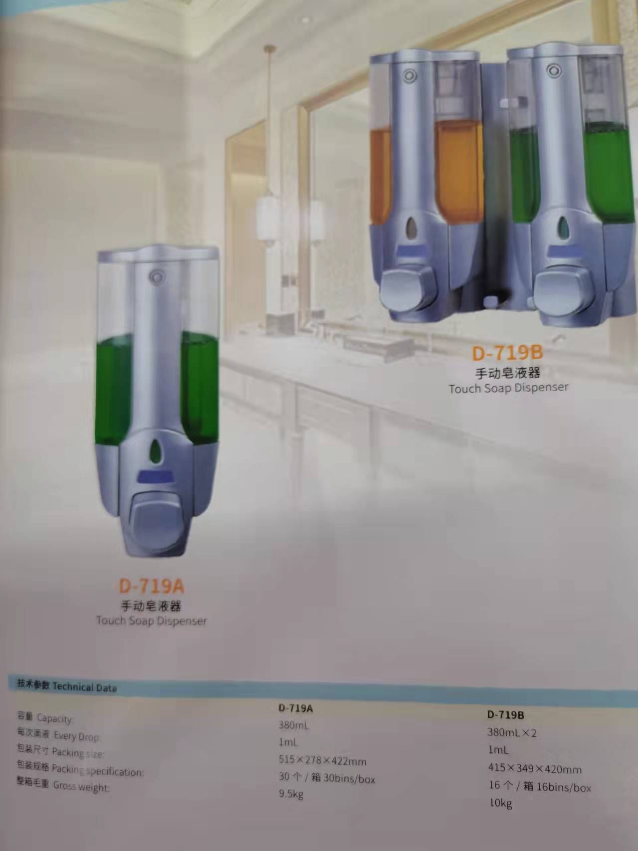 Dispensador de jabón manual details Picture