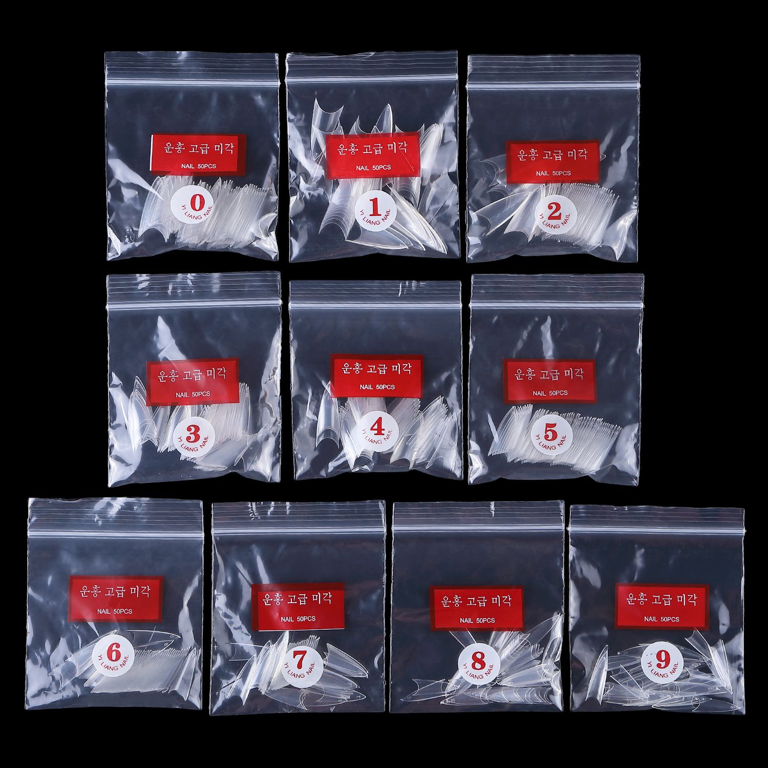 水晶延长甲片/光疗甲片/甲片细节图