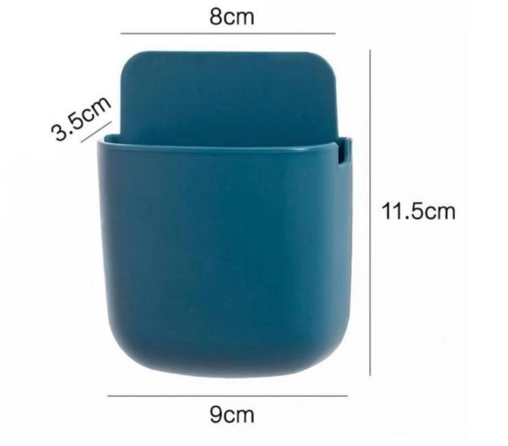 Wall-mounted mobile phone charging stand without holes, remote control storage rack, bedside mobile phone storage box Item Picture