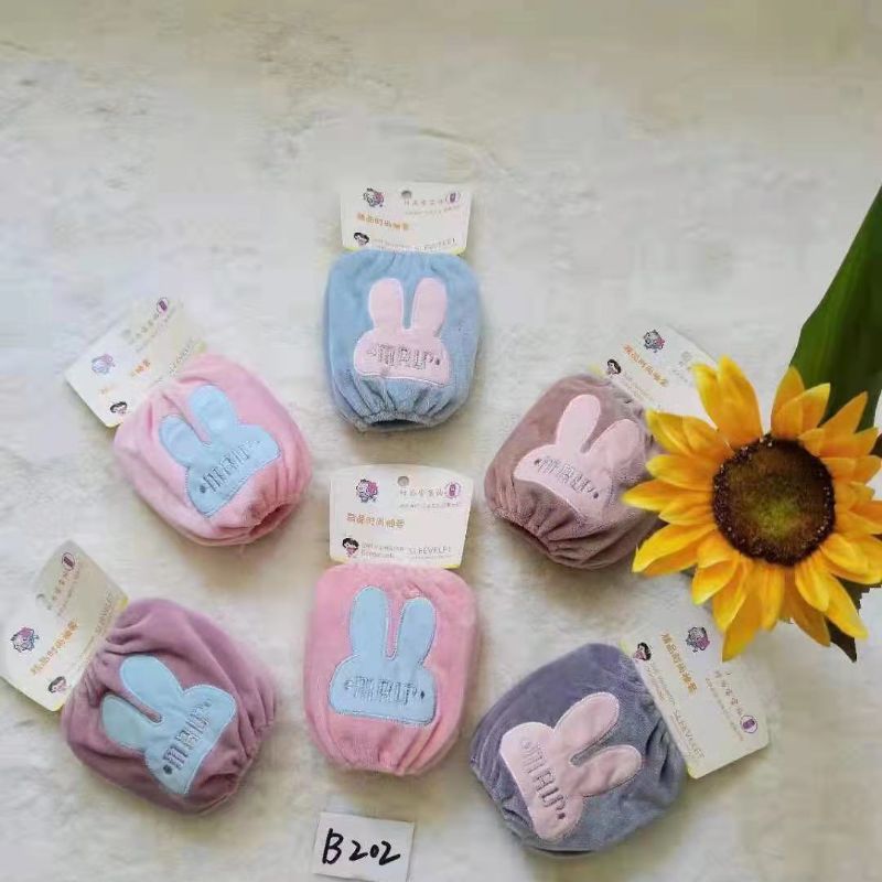 成人学生办公女短款袖套韩版套袖可爱秋冬防污袖头护袖4