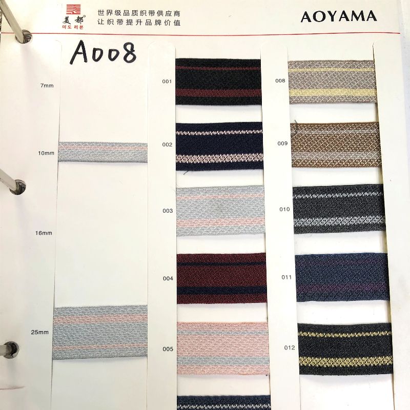 Wide And Narrow Cotton Striped Webbing