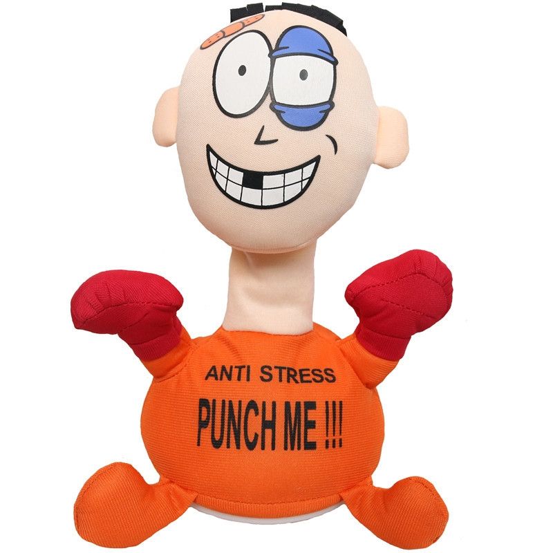 Punch Me Creative Cartoon Electric Plush Toy To Vent Screaming Doll Cross-Border New Item Picture