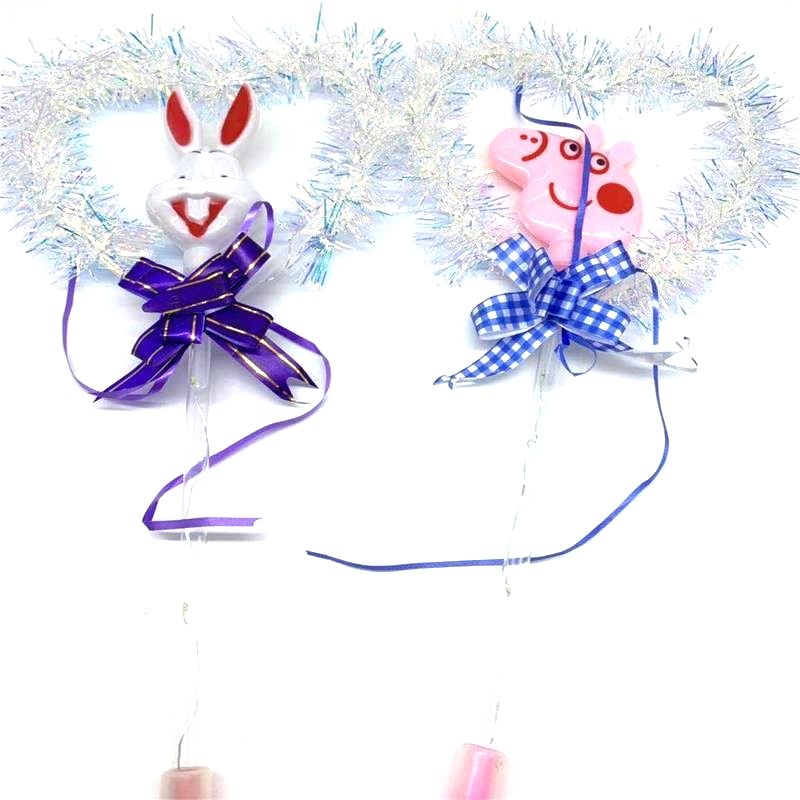 Luminous Magic Wand Bow Cartoon Magic Wand Rain Wreath Manufacturers Direct Wholesale Hot Sales Application Scenario