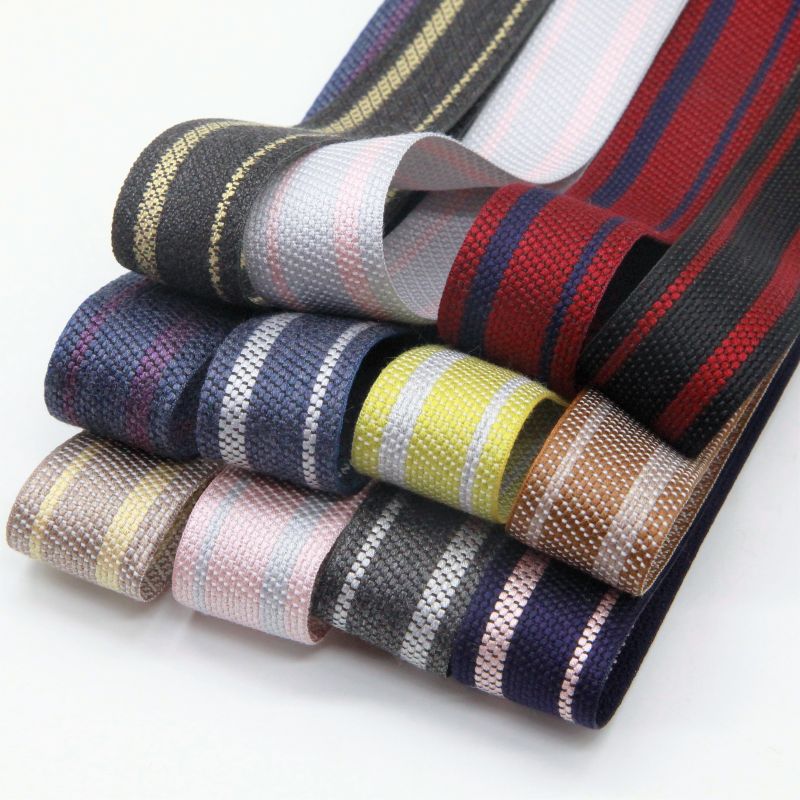 Wide And Narrow Cotton Striped Webbing details Picture