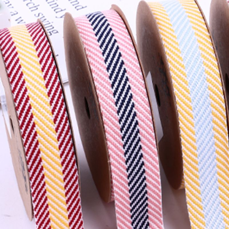 Polyester-Cotton Two-Color Striped Webbing