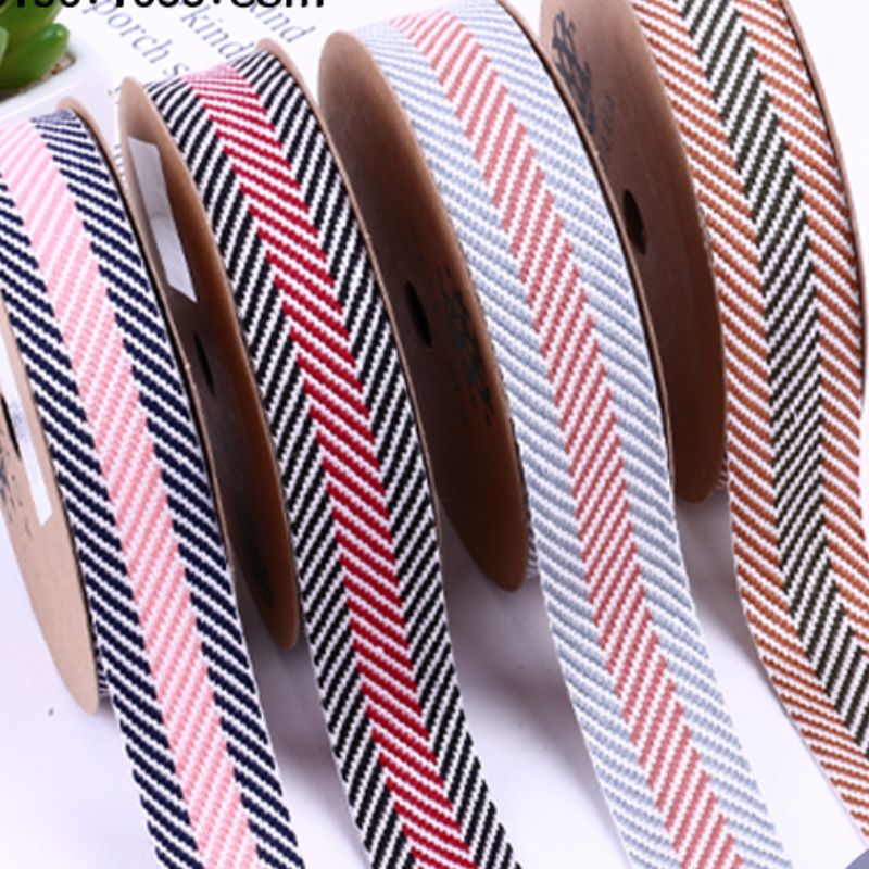 Polyester-Cotton Two-Color Striped Webbing Specification drawing