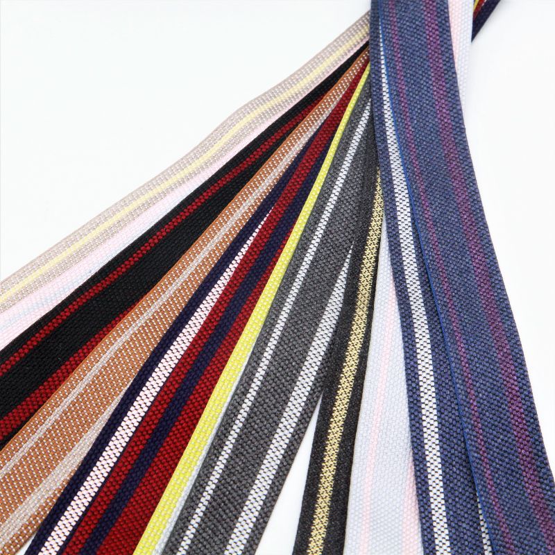 Wide And Narrow Cotton Striped Webbing Specification drawing