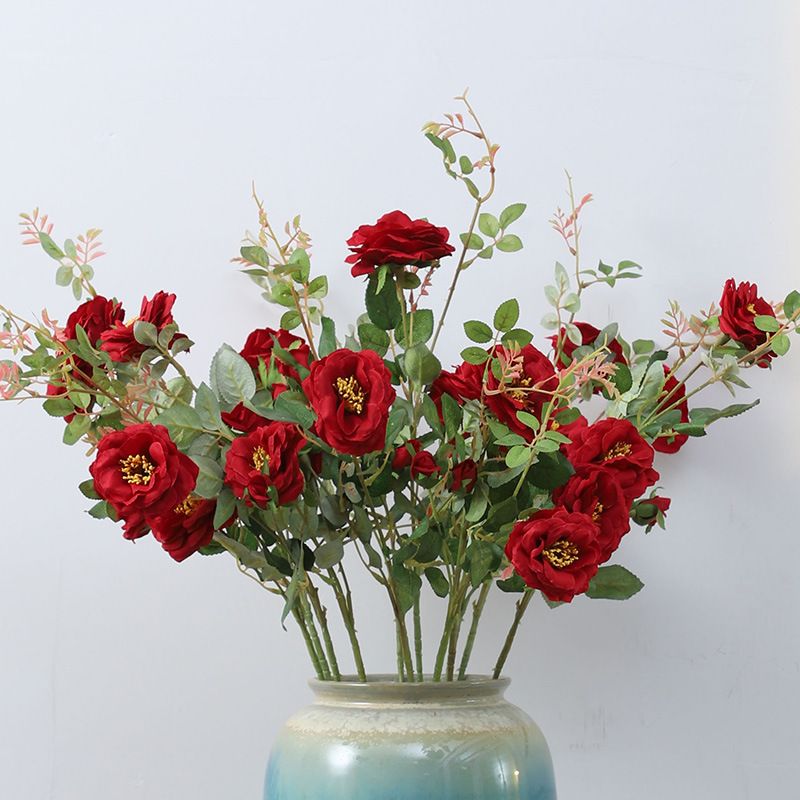 Flight guest artificial flowers, hibiscus rose artificial flowers, living room decoration artificial plants, home ornaments, wedding artificial flowers Specification image