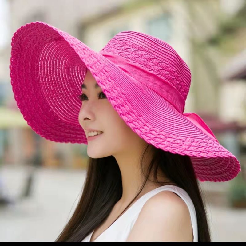 Walden Knit Net Red Straw Hat A32