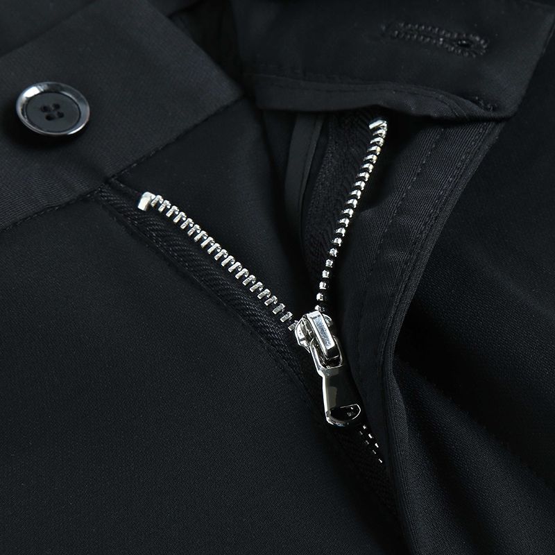 New autumn and winter business trousers, men's no-iron casual formal thick suit trousers, high-waisted loose straight-leg men's trousers Item Picture