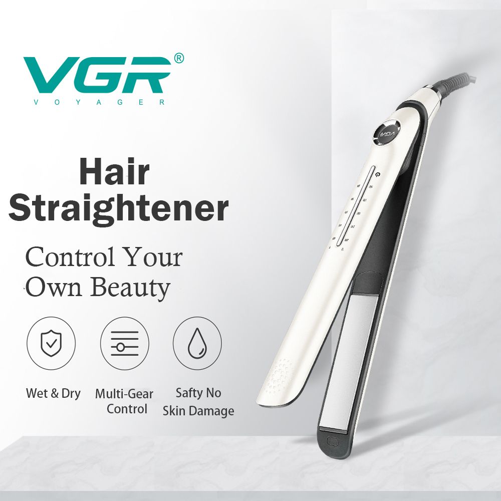 VGR hair straightener hair curler straightener professional V-566 ceramic glaze hair straightener thumbnail