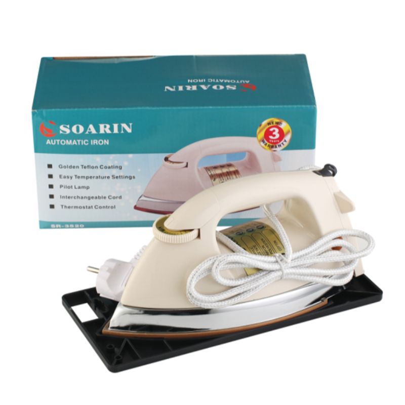 【 Exclusive for Foreign Trade 】 English electric iron SR-3520 Fluorine plate heavy-duty dry ironing iron, a best-selling product in the Middle East Item Picture