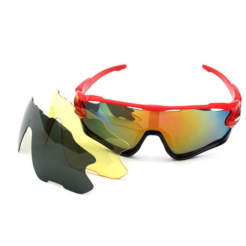 9270 Outdoor cycling glasses Bicycle sunglasses 3 sports glasses set polarized sunglasses set for men Specification drawing