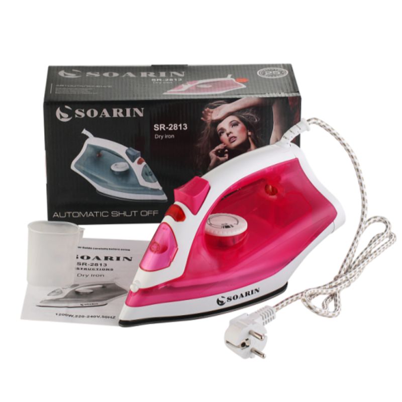The SR-2813 fluorine plate heavy-duty dry ironing iron for export is a best-selling product in the Middle East Specification image