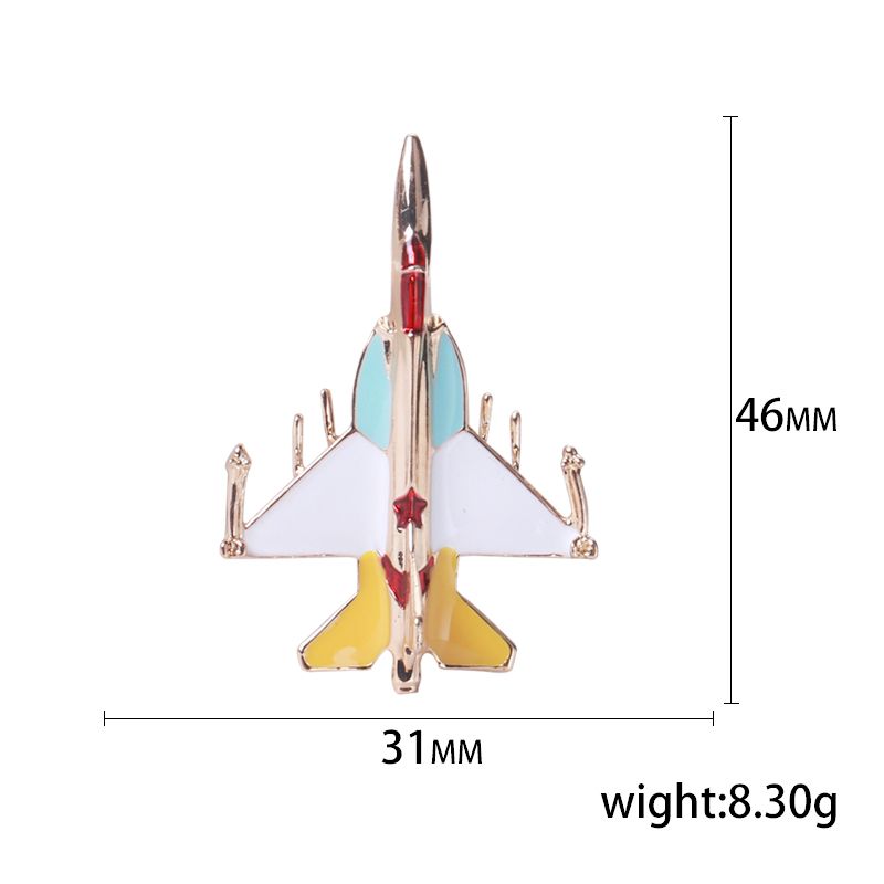 Ziyang Jewelry Cross-border Supply Fashionable cartoon alloy enamel oil jewelry, personalized and versatile airplane European and American brooches, hot-selling and fast-selling factory direct sales brooches Application Scenario