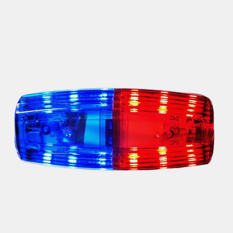 211001 Charging shoulder light LED metal clip warning light Red and blue flashing shoulder light clip light details Picture