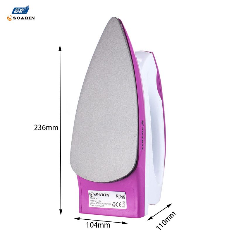 The SR-138A fluorine plate dry ironing iron for export is a best-selling product in the Middle East Specification image