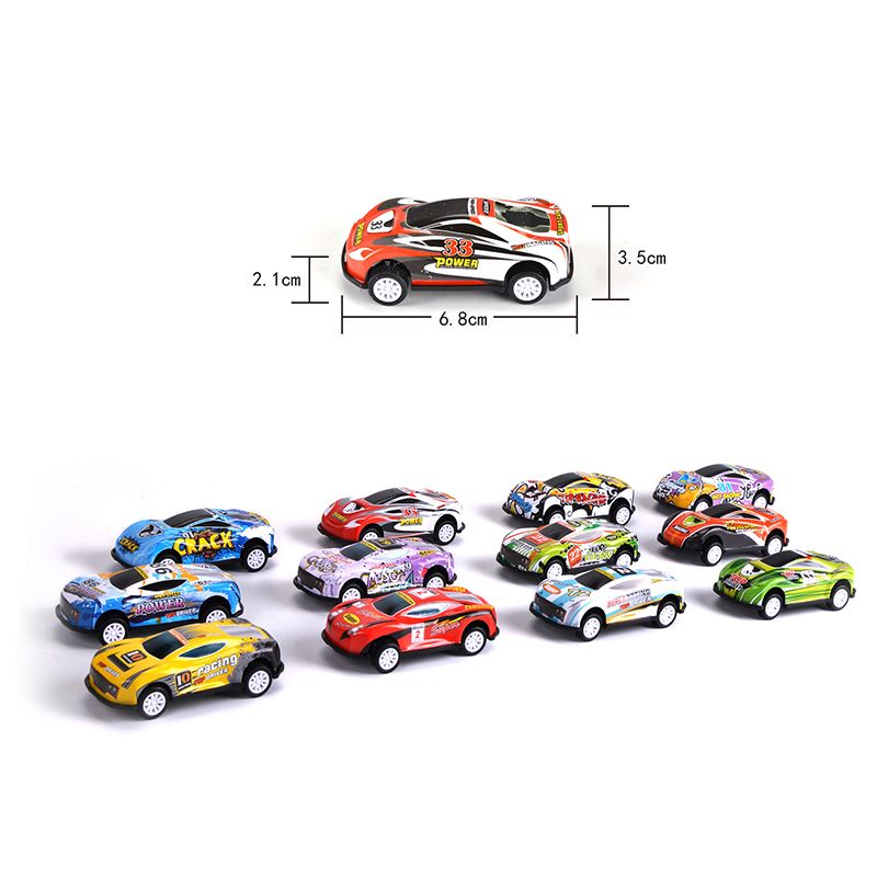 Metal sheet car, rebound car, children's toy car model, mini car, street stall small toys, children Item Picture