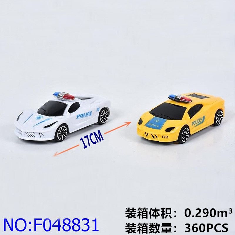 外贸车玩具 二色混装仿真惯性警车模型 外贸玩具车玩具模型趣味奇特新奇男孩小孩地摊 F048831