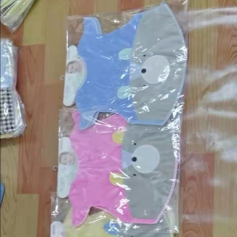 Baby Eating Overalls Children's Reverse Dress Crystal Velvet Apron Bib Anti-Dirty Autumn And Winter Long-Sleeved Baby Cover Coat 7 Specification drawing