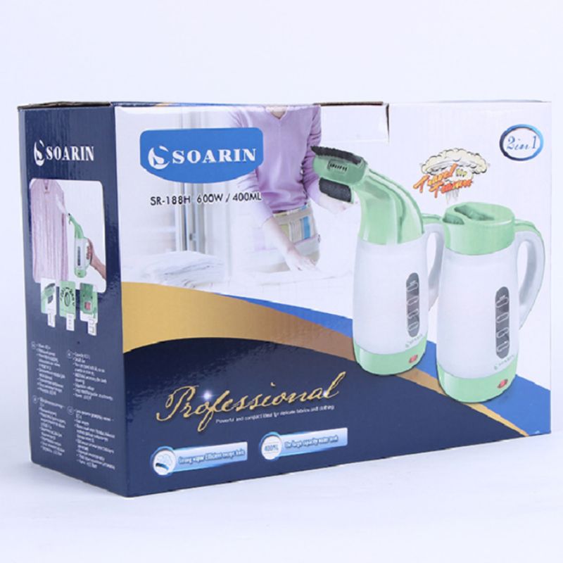 The new product for export, the SR-188H multi-functional water kettle with both a water kettle and a low-power ironing machine Item Picture