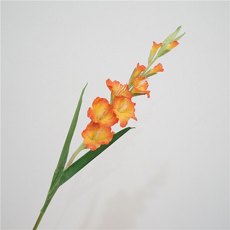 High-quality European-style artificial flowers, soft rubber gladiolus, home decoration, flower arrangement, wedding flower art, wholesale of artificial flowers Specification image