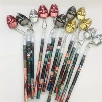 Creative Pendant Mask MIL Pencil Eraser Elementary school eraser pencil Third grade Abrasive eraser pen blue