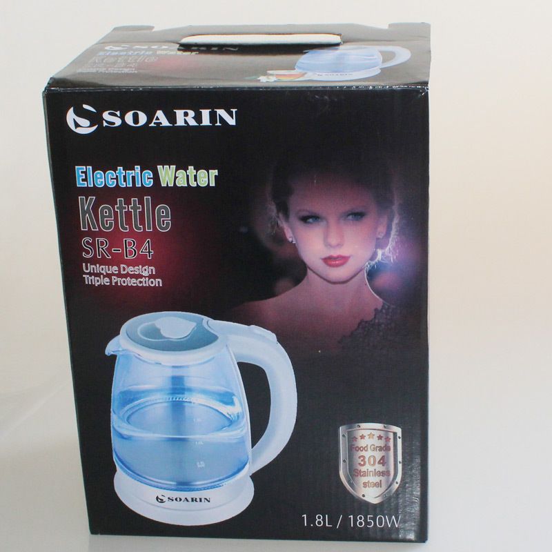 Export-oriented European standard glass electric kettle SR-B4 boiling water teapot glass kettle Application Scenario