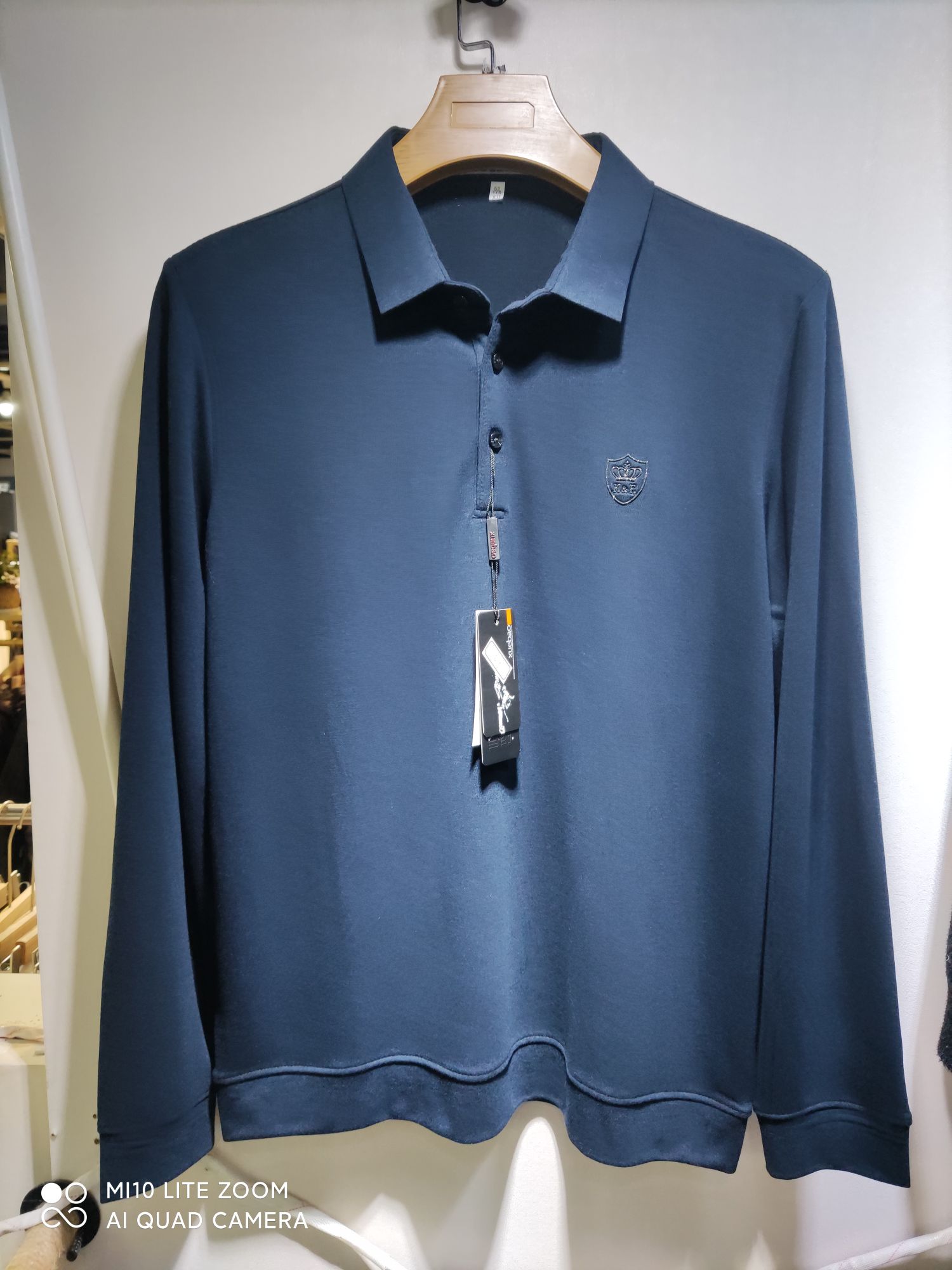 Middle-Aged Men's Clothing Top Autumn And Winter New Thermal Top Coat Set 3 details Picture