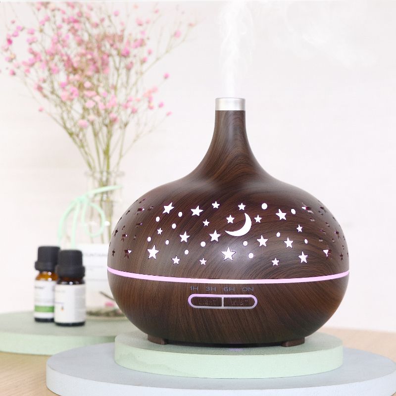 Estrella luna calado siete lámparas de colores aromaterapia ultrasónica lámpara aromaterapia details Picture