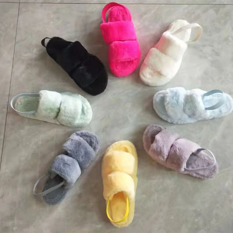 Foreign Trade Wholesale New Cotton Slippers Home Autumn And Winter Plush Couples Indoor Thick Sole Non-Slip Leather Warm Shoes 21 Specification drawing