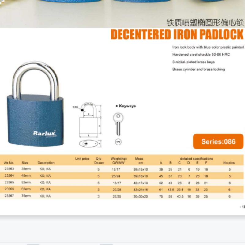 铁质/椭圆形/偏心锁产品图