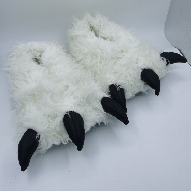 老虎爪 熊爪 恐龙爪棉拖鞋 卡通动物鞋厂家直销