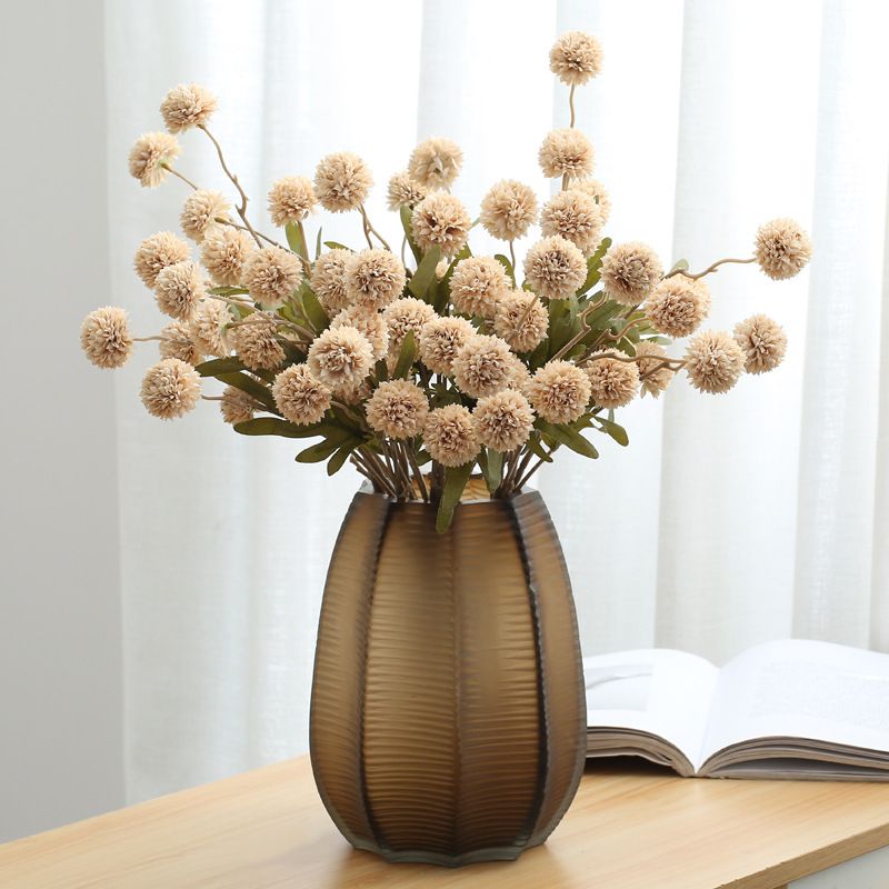 Wholesale of artificial dandelion, small ball chrysanthemum, artificial flower, artificial plant, home decoration, mini ping-pong chrysanthemum