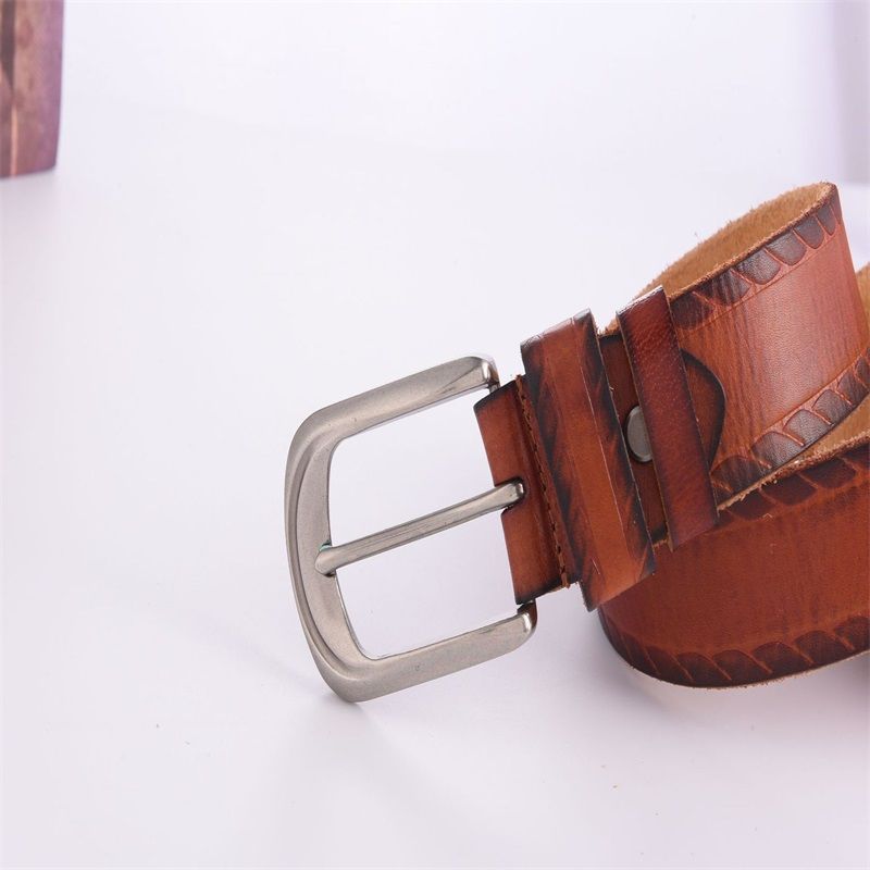 Leather Belt Men's Leather Needle Buckle Youth Fashion Belt Men's Classic Business Pin Buckle Belt 64533 Specification drawing
