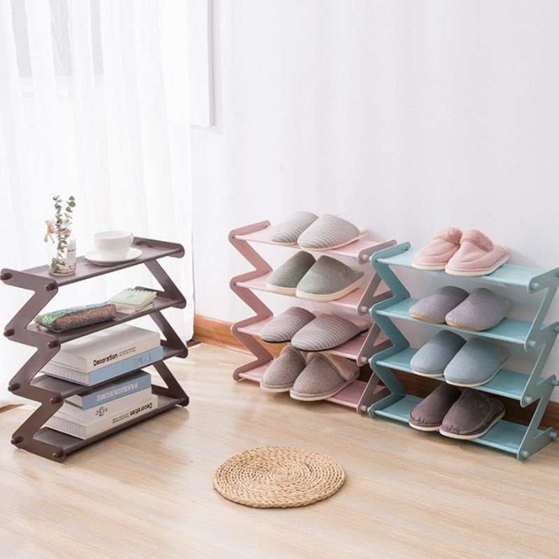 Multi-functional non-woven simple storage shoe rack