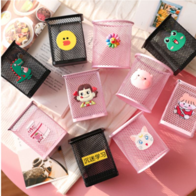 Korean student's fresh and creative desktop office storage box stationery desktop decoration
