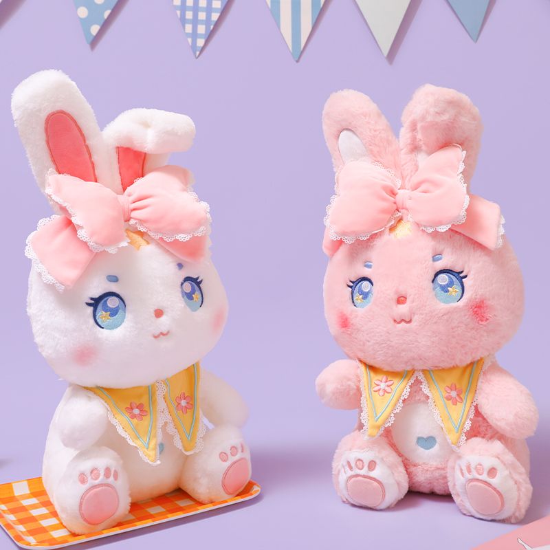 Cute rabbit plush toys, little white rabbit dolls, baby soothing dolls, sleeping dolls, birthday gifts for girls Item Picture