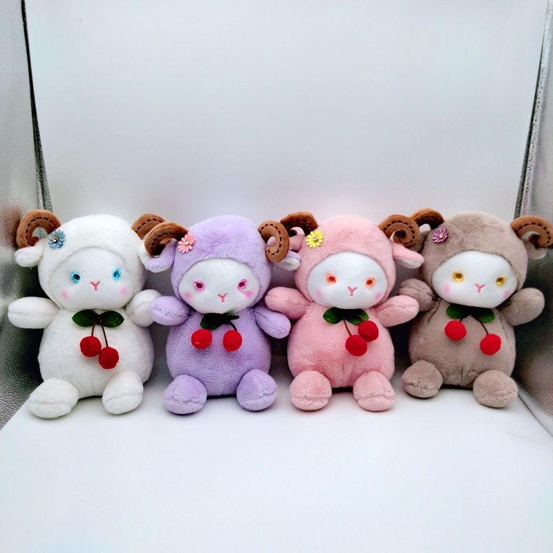 Instagram red soft cute doll cute cherry plush toy girl heart soothing doll claw machine doll